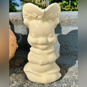 Vintage Pig in Dress and Bonnet Milk Cream Pitcher Heavy 7.75"